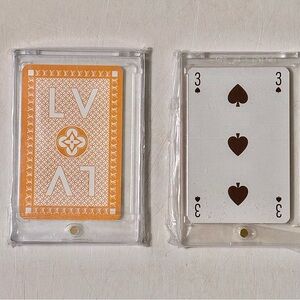 Louis Vuitton Yellow Playing Card 3 of Spades with COA